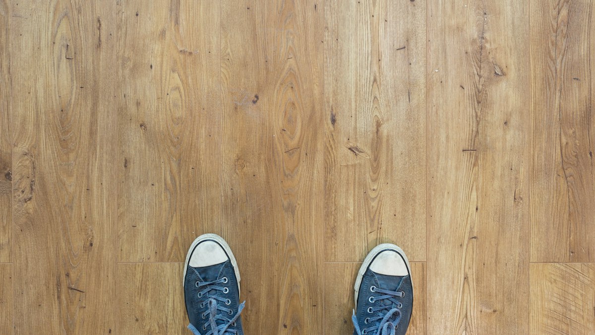 Lames de parquet en bois vues de près